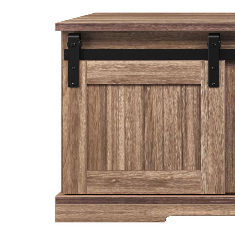 Antique Gray Storage Bench with Sliding Door and Adjustable Shelf (18 in. H x 46.7 in. W x 15.7 in. D) by Kahomvis 5 Antique Gray Storage Bench with Sliding Door and Adjustable Shelf (18 in. H x 46.7 in. W x 15.7 in. D) by Kahomvis - Image 5