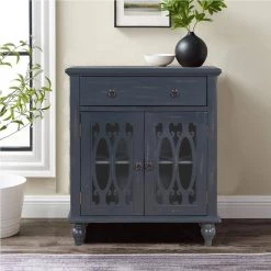 31.5 in. Antique Gray Modern Acacia Wood Accent Buffet Sideboard Storage Cabinet with Adjustable Shelf and Doors by Kahomvis -Kahomvis Sales Store antique gray kahomvis sideboards buffet tables u lkwf2 75aae 31 1000