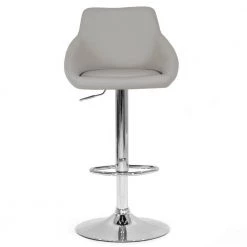 33.25 in. Alani Ashy Grey Adjustable Height Swivel Bar Stool in Faux Leather (Set of 2) by Glamour Home 8 33.25 in. Alani Ashy Grey Adjustable Height Swivel Bar Stool in Faux Leather (Set of 2) by Glamour Home -Kahomvis Sales Store ashy gray chrome glamour home bar stools ghstl 1202 4f 1000