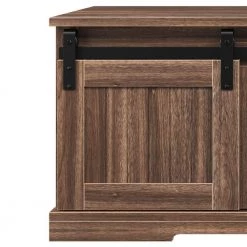 BarnWood Storage Bench with Sliding Door and Adjustable Shelf (18 in. H x 46.7 in. W x 15.7 in. D) by Kahomvis 11 BarnWood Storage Bench with Sliding Door and Adjustable Shelf (18 in. H x 46.7 in. W x 15.7 in. D) by Kahomvis -Kahomvis Sales Store barnwood kahomvis dining benches tre lkwf2 2aad 1f 1000