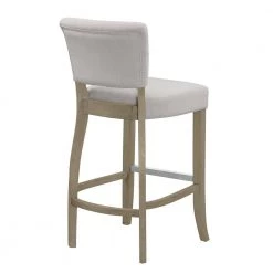 29 in. Aleck Beige Fabric Bar Stool with Antique Finish Wood Legs (Set of 2) by Glamour Home -Kahomvis Sales Store beige glamour home bar stools ghstl 1217 44 1000