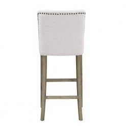 29.875 in. Aleco Beige Fabric with Metal Nail Head Accents Bar Stool (Set of 2) by Glamour Home 12 29.875 in. Aleco Beige Fabric with Metal Nail Head Accents Bar Stool (Set of 2) by Glamour Home -Kahomvis Sales Store beige glamour home bar stools ghstl 1219 fa 1000