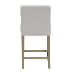 25.25 in. Aled Beige Fabric with Side Wings and Tufted Buttons Counter Stool (Set of 2) by Glamour Home -Kahomvis Sales Store beige glamour home bar stools ghstl 1222 fa 1000
