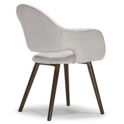 Adel Modern Beige Arm Chair Dining Chair with Beech Legs (Set of 2) by Glamour Home -Kahomvis Sales Store beige glamour home dining chairs ghdc 1190 fa 1000