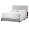 Auryon Beige Fabric Queen Bed with Button Tufting by Glamour Home