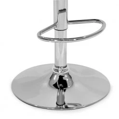 Set of 2 Adler Black Faux Leather 33.5 in. Adjustable Height Bar Stool by Glamour Home -Kahomvis Sales Store black chrome glamour home bar stools ghstl 1141 76 1000