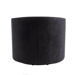 Black Linen Fabric Upholstered 360° Swivel Tufted Back Accent Round Barrel Chair(Set of 1) by Kahomvis 8 Black Linen Fabric Upholstered 360° Swivel Tufted Back Accent Round Barrel Chair(Set of 1) by Kahomvis -Kahomvis Sales Store black kahomvis accent chairs bb lkpp 76aab 66 1000