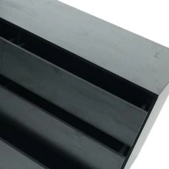 6-Drawer Black Chest of-Drawers (27.93 in H. X 55.19 in W. X 19.69 in D.) by Kahomvis -Kahomvis Sales Store black kahomvis chest of drawers js lkw33 035 1f 1000