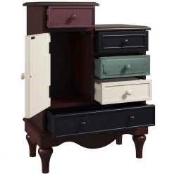 5-Drawer Retro Brown Chest of Drawers (22.4 in. W X 11.8 in. D X 30.4 in. H), Bedroom Wood Nightstands Storage Cabinet by Kahomvis -Kahomvis Sales Store black kahomvis chest of drawers ot lkwf 81aad 77 1000
