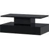 47.2 in. Black Rectangle Wood Modern Coffee Table with LED Lighting and Remote Control by Kahomvis