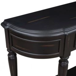 52 in. Black Standard Half Moon Wood Console Table with 2-Top Drawers by Kahomvis 17 52 in. Black Standard Half Moon Wood Console Table with 2-Top Drawers by Kahomvis -Kahomvis Sales Store black kahomvis console tables tre lkwf2 4aab fa 1000