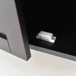 Black Rolling Mobile Kitchen Island with Solid Wood Top, Drop Leaf and Storage Cabinet by Kahomvis -Kahomvis Sales Store black kahomvis kitchen islands kk lkwf 5aab 44 1000