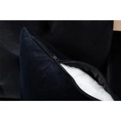 65.3 in. Black Velvet Fabric Upholstered 2-Seater Loveseat with Metal Feet and Pillows, Tufted Adjustable Back Sofa Bed by Kahomvis -Kahomvis Sales Store black kahomvis loveseats cm lkw3 6629 1f 1000