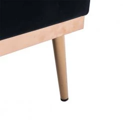 55.11 in. Black Velvet Upholstered 2-Seater Loveseat with Pillows and Metal Feet by Kahomvis 15 55.11 in. Black Velvet Upholstered 2-Seater Loveseat with Pillows and Metal Feet by Kahomvis -Kahomvis Sales Store black kahomvis loveseats cm lkw3 6715 44 1000