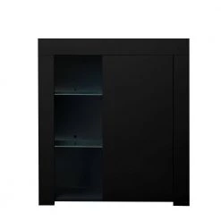 Black Buffet with LED Lights by Kahomvis -Kahomvis Sales Store black kahomvis sideboards buffet tables js lkw33 742 4f 1000