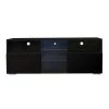 47 in. Black TV Stand with 2-Storage Cabinet Fits TV's up to 55 in. with 20-Colors LED Lights by Kahomvis