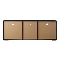 47 in. Black TV Stand with 2-Storage Cabinet Fits TV's up to 55 in. with 20-Colors LED Lights by Kahomvis -Kahomvis Sales Store black kahomvis tv stands js lkw33 500 66 1000