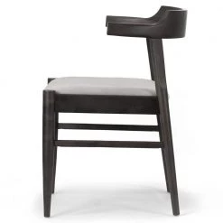 Atlas Retro Modern Black Wood Chair with Curved Back (Set of 2) by Glamour Home -Kahomvis Sales Store black light grey glamour home accent chairs ghdc 1447 1f 1000