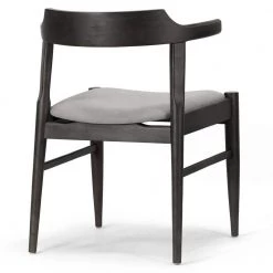 Atlas Retro Modern Black Wood Chair with Curved Back (Set of 2) by Glamour Home -Kahomvis Sales Store black light grey glamour home accent chairs ghdc 1447 44 1000