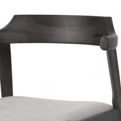 Atlas Retro Modern Black Wood Chair with Curved Back (Set of 2) by Glamour Home -Kahomvis Sales Store black light grey glamour home accent chairs ghdc 1447 fa 1000