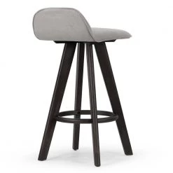 Asta 25.98 in. Black Rubberwood Bar Stool with Low Back Seat Height (Set of 2) by Glamour Home -Kahomvis Sales Store black light grey glamour home bar stools ghstl 1437 44 1000