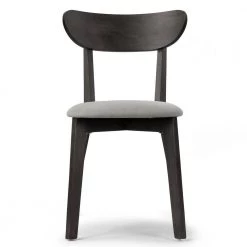 Aspen Black Rubberwood Dining Chair with Upholstered Seat (Set of 2) by Glamour Home -Kahomvis Sales Store black light grey glamour home dining chairs ghdc 1435 c3 1000