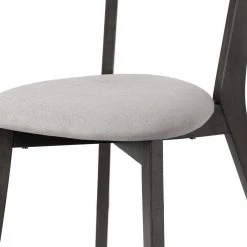 Aspen Black Rubberwood Dining Chair with Upholstered Seat (Set of 2) by Glamour Home -Kahomvis Sales Store black light grey glamour home dining chairs ghdc 1435 fa 1000