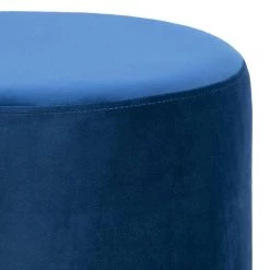 Anna Blue Velvet with Golden Accent Base Medium Size Round Footstool Ottoman by Glamour Home 8 Anna Blue Velvet with Golden Accent Base Medium Size Round Footstool Ottoman by Glamour Home -Kahomvis Sales Store blue glamour home ottomans ghotm 1362 4f 1000