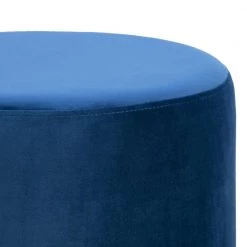 Anna Blue Velvet with Golden Accent Base Large Size Round Footstool Ottoman by Glamour Home 8 Anna Blue Velvet with Golden Accent Base Large Size Round Footstool Ottoman by Glamour Home -Kahomvis Sales Store blue glamour home ottomans ghotm 1363 4f 1000