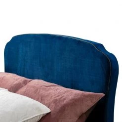 Aric Navy Blue Velvet Queen Bed with Contrasting Piping Accent by Glamour Home 9 Aric Navy Blue Velvet Queen Bed with Contrasting Piping Accent by Glamour Home -Kahomvis Sales Store blue glamour home panel beds ghub 1372 1f 1000