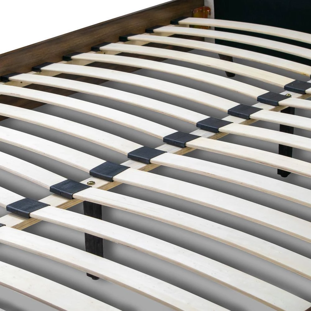 Arlo Navy Blue with Wings and Button Tufting Velvet Queen Bed by Glamour Home 4 Arlo Navy Blue with Wings and Button Tufting Velvet Queen Bed by Glamour Home - Image 4