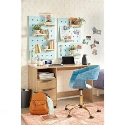 Amani Blue Velvet 17.5 in. Adjustable with Golden Metal Base Height Office Chair by Glamour Home 13 Amani Blue Velvet 17.5 in. Adjustable with Golden Metal Base Height Office Chair by Glamour Home -Kahomvis Sales Store blue golden frame glamour home task chairs ghtsc 1286 a0 1000