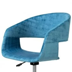 Amani Blue Velvet 17.5 in. Adjustable with Golden Metal Base Height Office Chair by Glamour Home 17 Amani Blue Velvet 17.5 in. Adjustable with Golden Metal Base Height Office Chair by Glamour Home -Kahomvis Sales Store blue golden frame glamour home task chairs ghtsc 1286 fa 1000