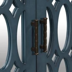 Blue Pine Wood Accent Storage Cabinet with Decorative Mirror Door for Entryway, Bedroom and Living Room by Kahomvis 18 Blue Pine Wood Accent Storage Cabinet with Decorative Mirror Door for Entryway, Bedroom and Living Room by Kahomvis -Kahomvis Sales Store blue kahomvis accent cabinets u lkwf2 26aav 44 1000