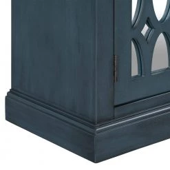 Blue Pine Wood Accent Storage Cabinet with Decorative Mirror Door for Entryway, Bedroom and Living Room by Kahomvis 20 Blue Pine Wood Accent Storage Cabinet with Decorative Mirror Door for Entryway, Bedroom and Living Room by Kahomvis -Kahomvis Sales Store blue kahomvis accent cabinets u lkwf2 26aav 76 1000