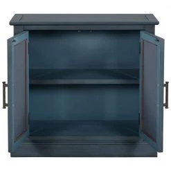 Blue Pine Wood Accent Storage Cabinet with Decorative Mirror Door for Entryway, Bedroom and Living Room by Kahomvis 14 Blue Pine Wood Accent Storage Cabinet with Decorative Mirror Door for Entryway, Bedroom and Living Room by Kahomvis -Kahomvis Sales Store blue kahomvis accent cabinets u lkwf2 26aav 77 1000