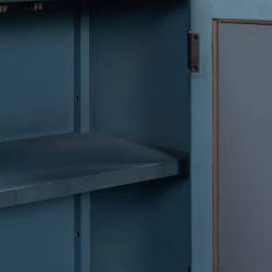 Blue Pine Wood Accent Storage Cabinet with Decorative Mirror Door for Entryway, Bedroom and Living Room by Kahomvis 19 Blue Pine Wood Accent Storage Cabinet with Decorative Mirror Door for Entryway, Bedroom and Living Room by Kahomvis -Kahomvis Sales Store blue kahomvis accent cabinets u lkwf2 26aav fa 1000