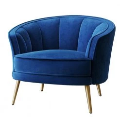 Blue Modern Velvet Upholstered Accent Barrel Chair (Set of 1) by Kahomvis 9 Blue Modern Velvet Upholstered Accent Barrel Chair (Set of 1) by Kahomvis -Kahomvis Sales Store blue kahomvis accent chairs bb lkwf2 1aac c3 1000