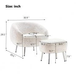 Blue Modern Altay Velvet Leisure Accent Chair and Ottoman Set by Kahomvis 20 Blue Modern Altay Velvet Leisure Accent Chair and Ottoman Set by Kahomvis -Kahomvis Sales Store blue kahomvis accent chairs of lwwf2 96aak 76 1000