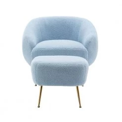 Blue Modern Altay Velvet Leisure Accent Chair and Ottoman Set by Kahomvis 15 Blue Modern Altay Velvet Leisure Accent Chair and Ottoman Set by Kahomvis -Kahomvis Sales Store blue kahomvis accent chairs of lwwf2 96aak c3 1000