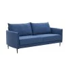 74.8 in. Blue Linen 2-Seater Upholstery Loveseat with Round Arms by Kahomvis
