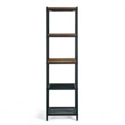 Ailis 57 in. Brown Pine Wood Metal Frame Etagere Bookcase Shelf Media Center by Glamour Home 12 Ailis 57 in. Brown Pine Wood Metal Frame Etagere Bookcase Shelf Media Center by Glamour Home -Kahomvis Sales Store brown black frame glamour home bookcases bookshelves ghdsv 1159 76 1000