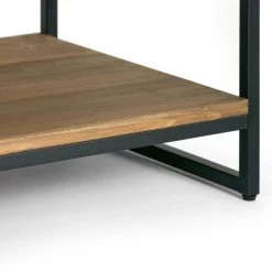 Ailis 40 in. Brown/Black Medium Rectangle Wood Coffee Table by Glamour Home -Kahomvis Sales Store brown black frame glamour home coffee tables ghcft 1160 4f 1000