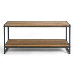 Ailis 40 in. Brown/Black Medium Rectangle Wood Coffee Table by Glamour Home