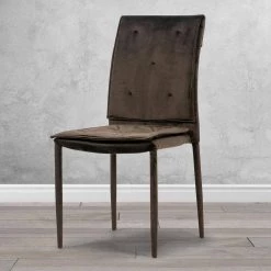 Areli Brown Velvet Dining Chair with Upholstered Legs (Set of 2) by Glamour Home 17 Areli Brown Velvet Dining Chair with Upholstered Legs (Set of 2) by Glamour Home -Kahomvis Sales Store brown glamour home dining chairs ghdc 1428 31 1000