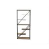 71 in. Brown Wood 5-Shelf Etagere Bookcase with Asymmetrical Shelves by Kahomvis