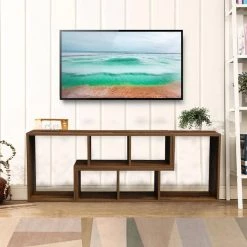 11.81 in. Brown Wood 6-Shelf Double L-Shaped Etagere Bookcase with Extendable and Twistable by Kahomvis 15 11.81 in. Brown Wood 6-Shelf Double L-Shaped Etagere Bookcase with Extendable and Twistable by Kahomvis -Kahomvis Sales Store brown kahomvis bookcases bookshelves js lkw3 3143 31 1000