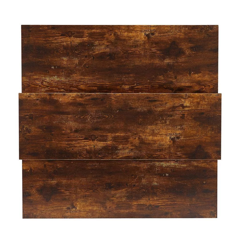 47.2 in. Square Brown Wood Double Computer Desk with Ergonomic Monitor Riser by Kahomvis 3 47.2 in. Square Brown Wood Double Computer Desk with Ergonomic Monitor Riser by Kahomvis - Image 3