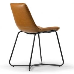 Amery Iron Frame Vintage Cappuccino Faux Leather Dining Chair (Set of 2) by Glamour Home 11 Amery Iron Frame Vintage Cappuccino Faux Leather Dining Chair (Set of 2) by Glamour Home -Kahomvis Sales Store cappuccino glamour home dining chairs ghdc 1276 44 1000