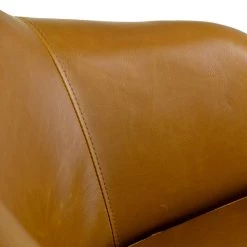 Adaya Cappuccino Brown Faux Leather Arm Chair with Beech Legs (Set of 2) by Glamour Home -Kahomvis Sales Store caramel brown glamour home dining chairs ghdc 1191 76 1000